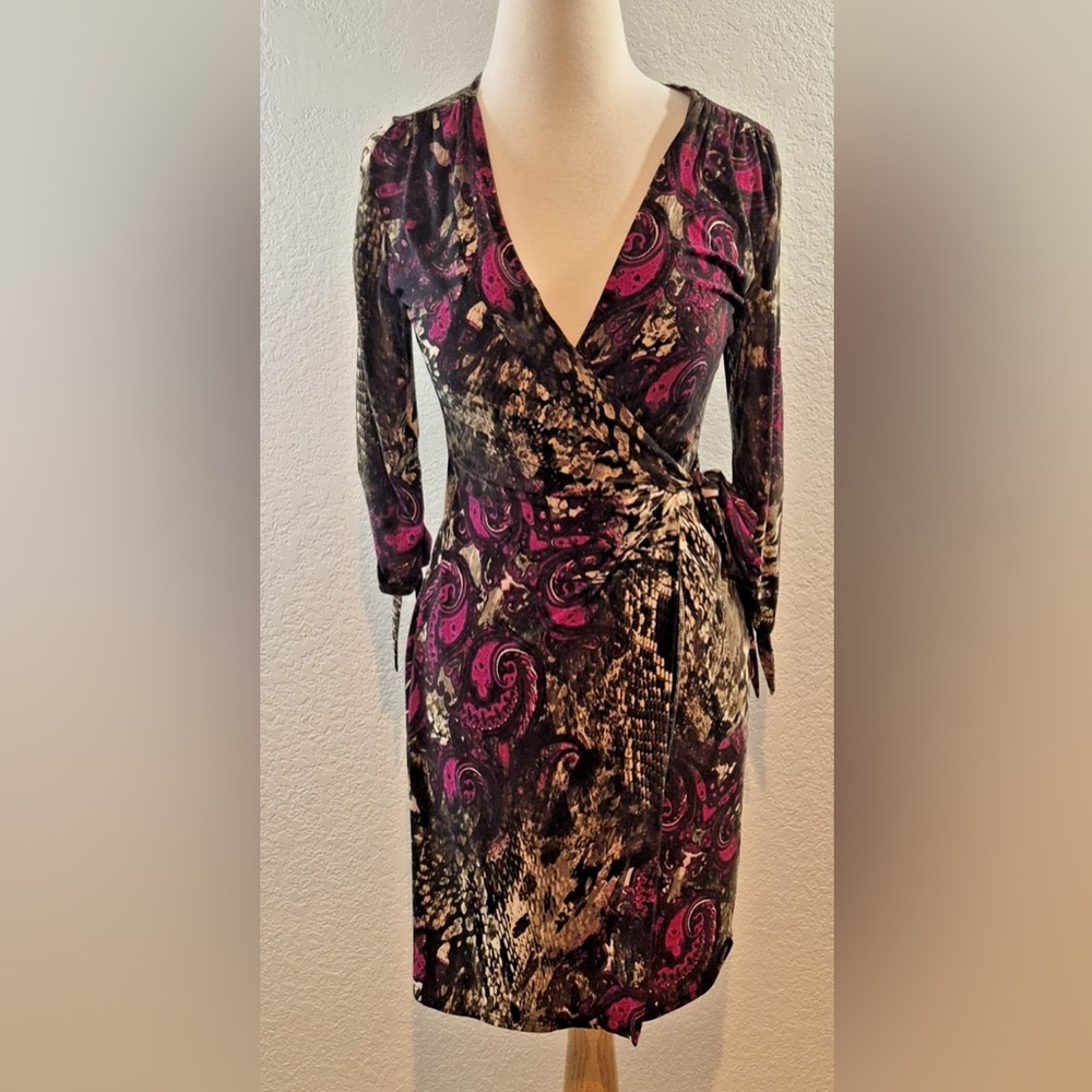 Joseph Ribkoff Wrap Dress 3/4 Sleeve 10